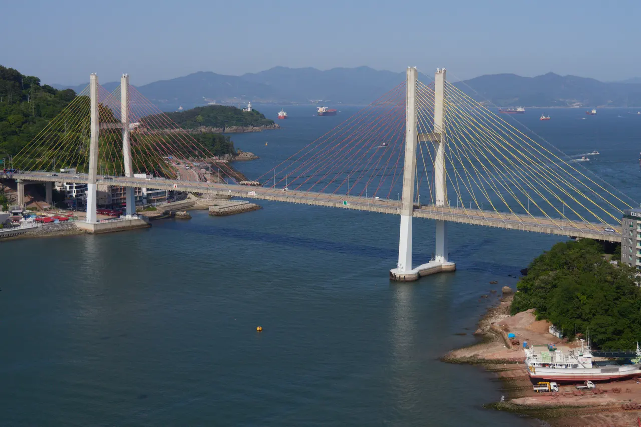 전남 여수 돌산대교 전경